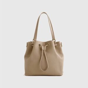 Quince Italian Leather Triple Compartment Bucket Bag